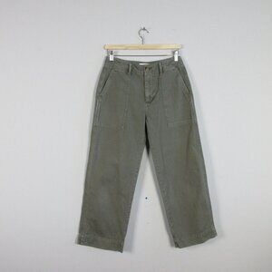 Vince Women's Cargo Pants Baggy Utility Workwear Denim Casual Size 4 Gray 426